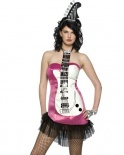 Glam Rock Guitar - Pink - Fancy Dress Costume
