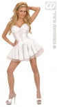 Sequin and Lace Corset - White 