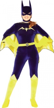 Sexy Velvet Batgirl Fancy Dress Costume