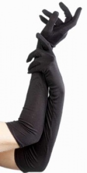 Gloves - Black - Jersey Fabric