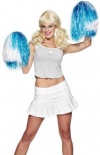Cheerleader - Extra Large Pom Pom Pair - Blue / White 