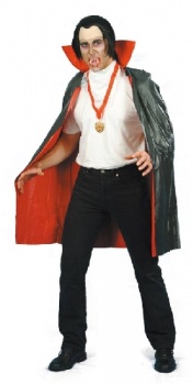Black / Red Reversible PVC Cape