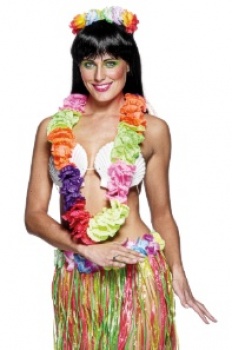 Hawaiian Garland - Large Silk Flowers